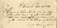 Receipt for stone, 1841